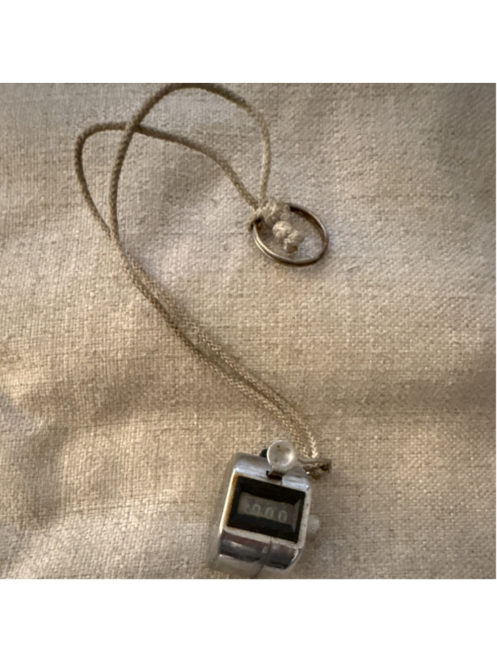 Manual Metal Count Indicator Silver for Baseball Softball Score with Lanyard